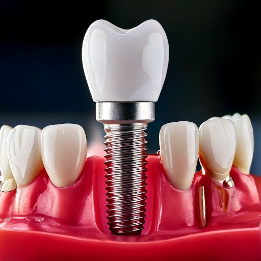 Firefly Implants causing dental implant and crown model in dentist's office 56008