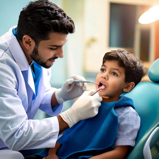 Firefly Pediatrics Dentistry, the child is examined by dentists in stomatology 87943